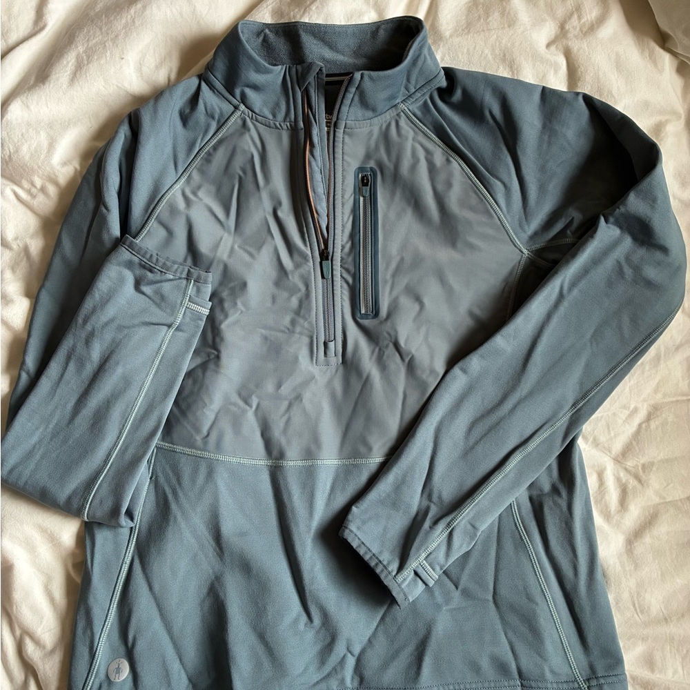 Smartwool wind resistant Lightweight Quarter-Zip Jacket - Slate Blue